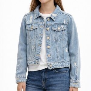 7 For All Mankind Light Blue Kids Jean Jacket